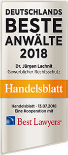 Handelsblatt Best Lawyers Jürgen Lachnit 2018