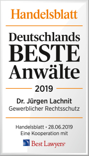 Handelsblatt Best Lawyers Jürgen Lachnit 2019