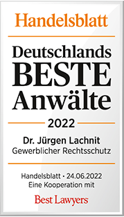 Handelsblatt Best Lawyers Jürgen Lachnit 2022